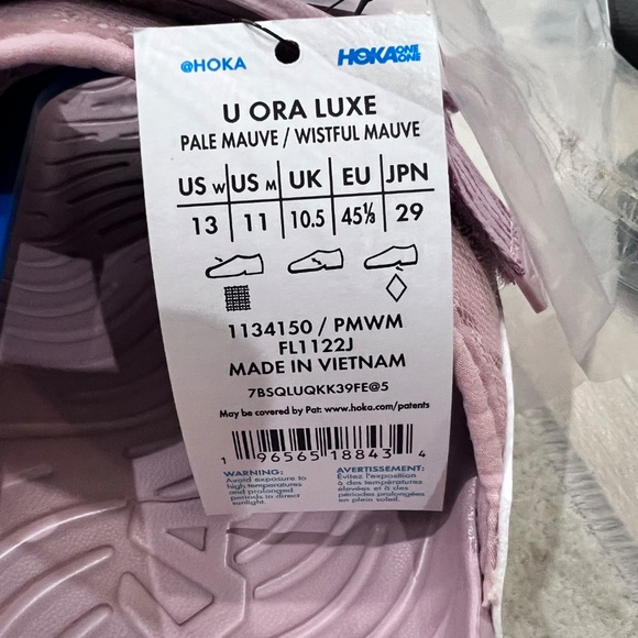 Hoka Ora Luxe Recovery Slides PALE MAUVE / WISTFUL MAUVE - Picture 8 of 8